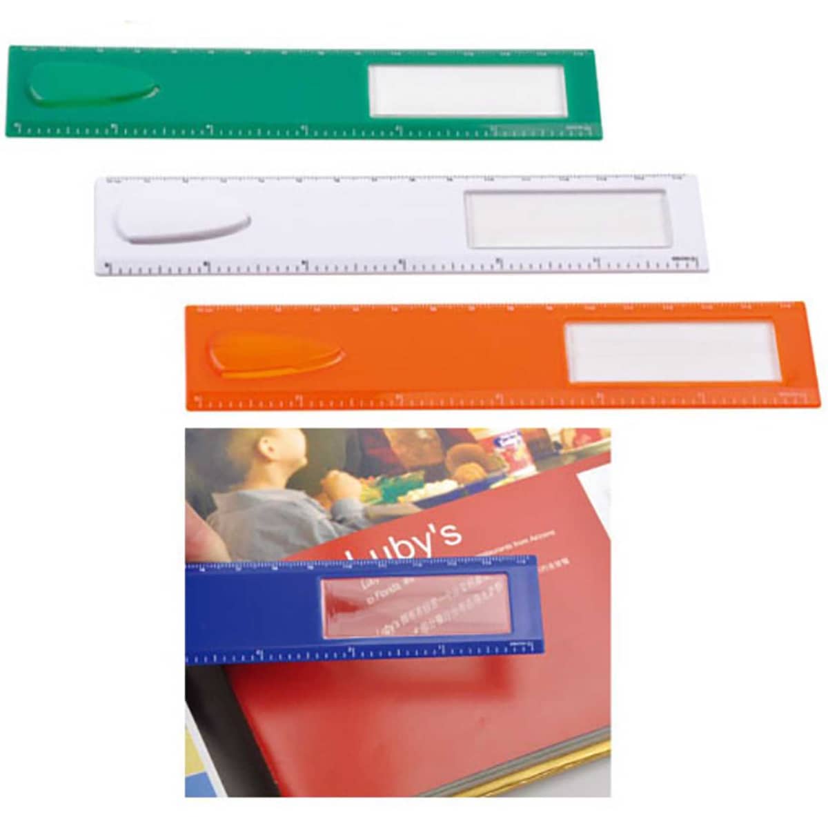 Ruler with Magnifying and Bookmark