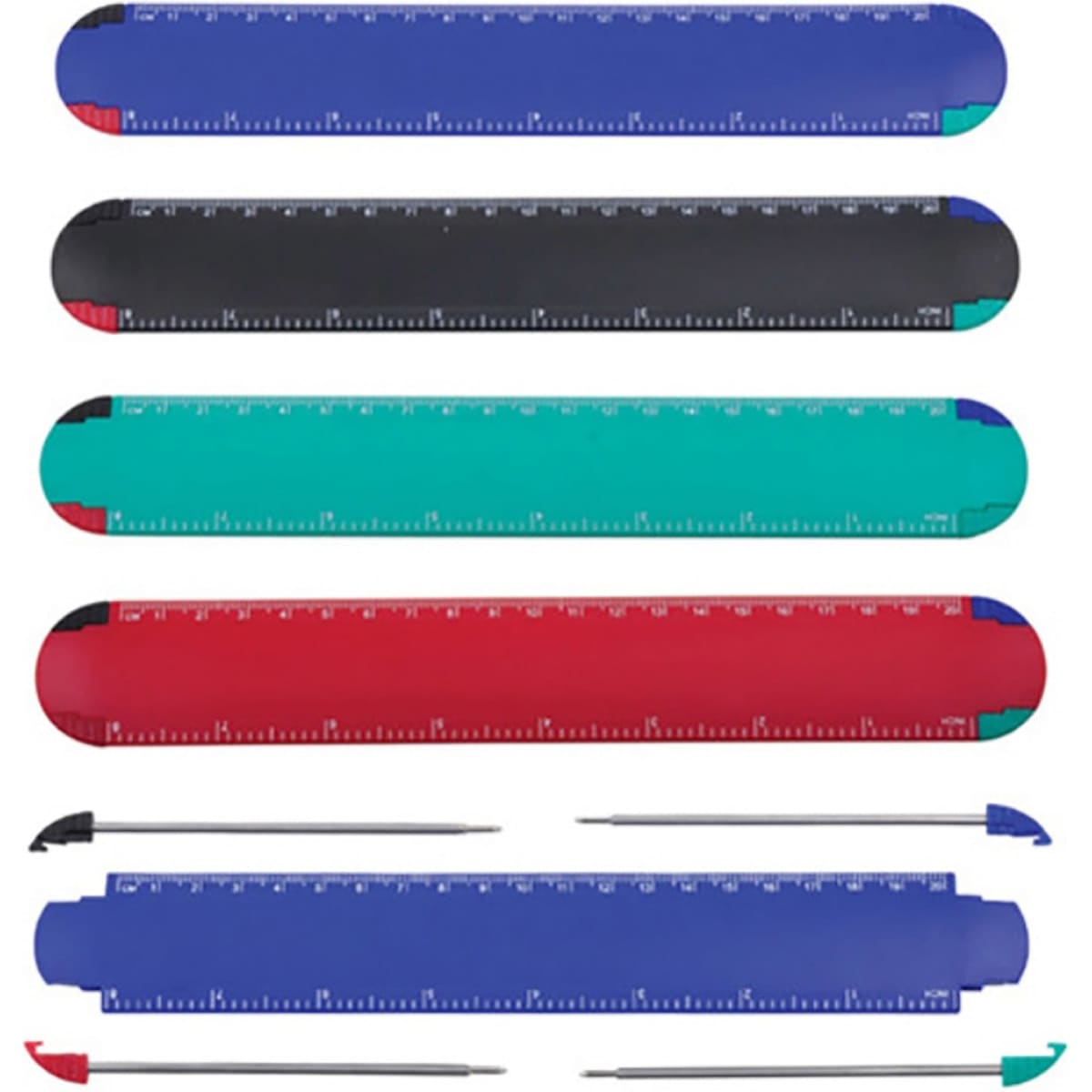 Ruler with 4pcs Ball Pen
