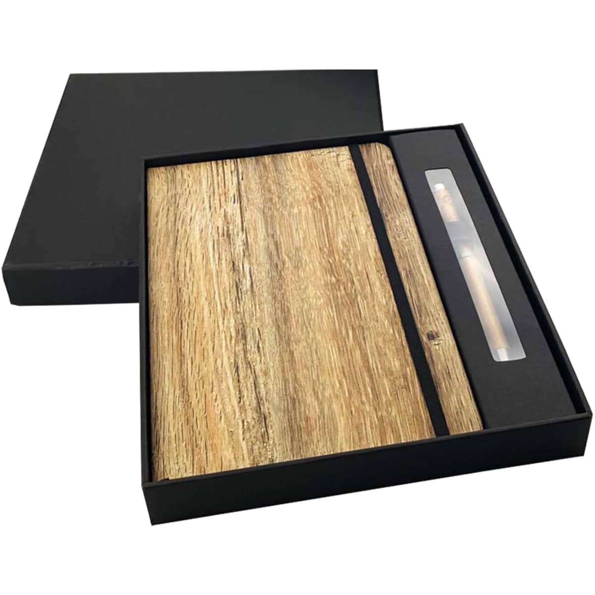 Wood Look Notebook and Pen Gift Set