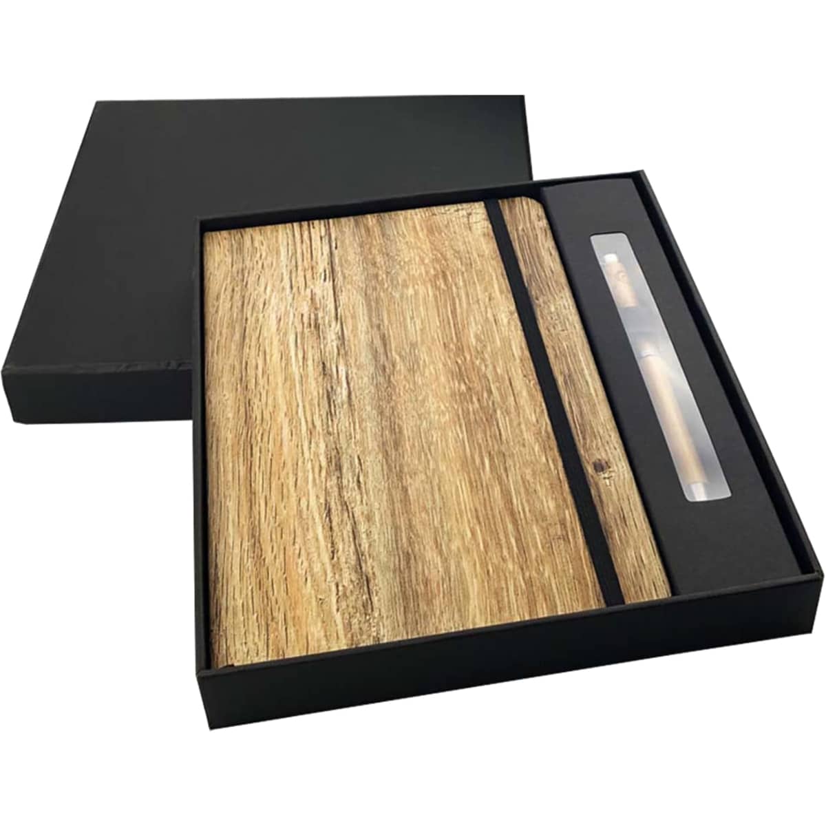 Wood Look Notebook and Pen Gift Set