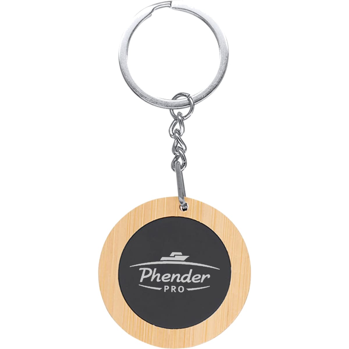 Mirage Round Bamboo Keyring