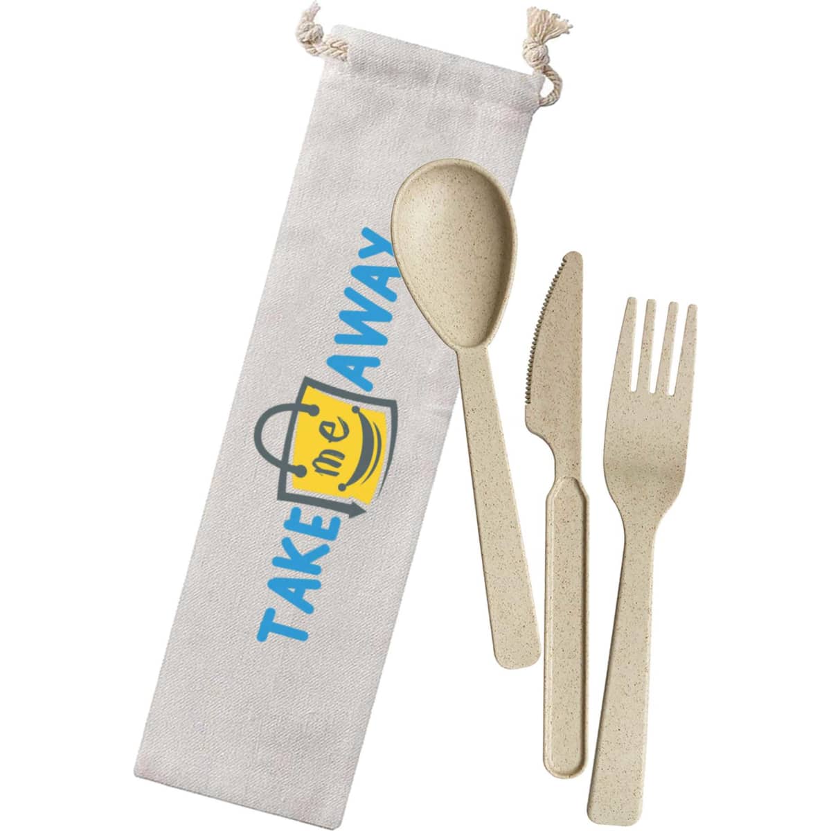 Wheat Straw Utensils In Bag