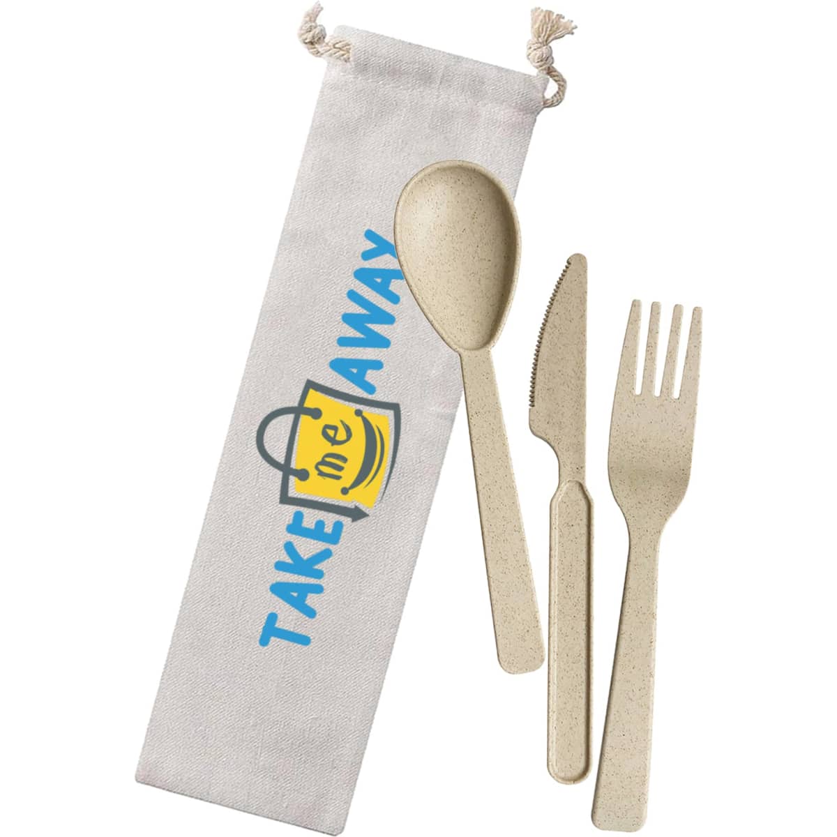 Wheat Straw Utensils In Bag
