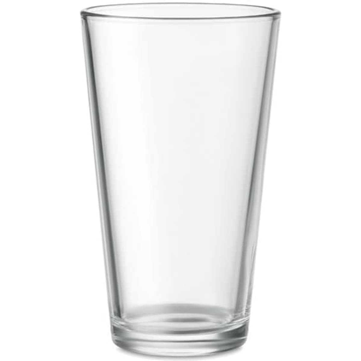 A glass tumbler with a transparent design, featuring a straight cylindrical shape. No branding visible.