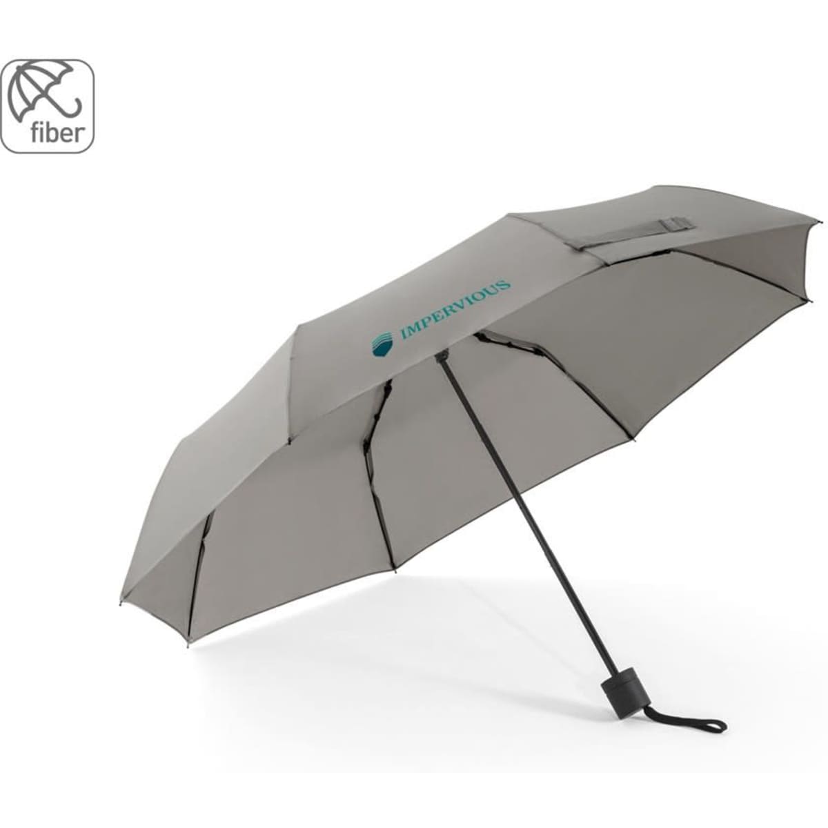 Aiden – 21" umbrella in recycled polyester (100% rPET) pongee 190T, foldable in 3 sections