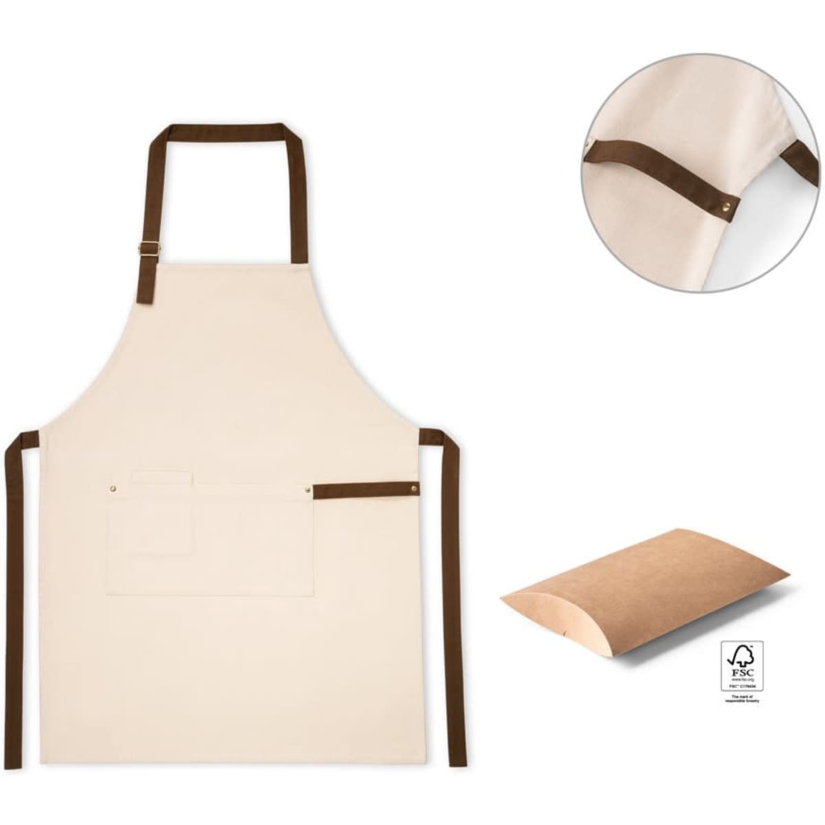 Holm – 100% cotton canvas apron (320 g/m²) with metal details