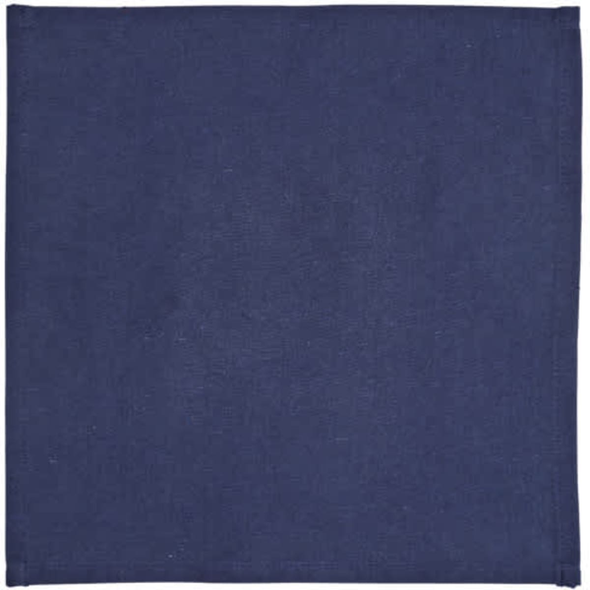 A navy blue placemat made from 180gsm cotton, featuring a simple, solid design with branding.