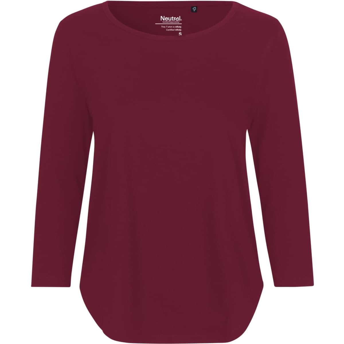 Neutral Ladies Three Quarter Sleeve T-shirt