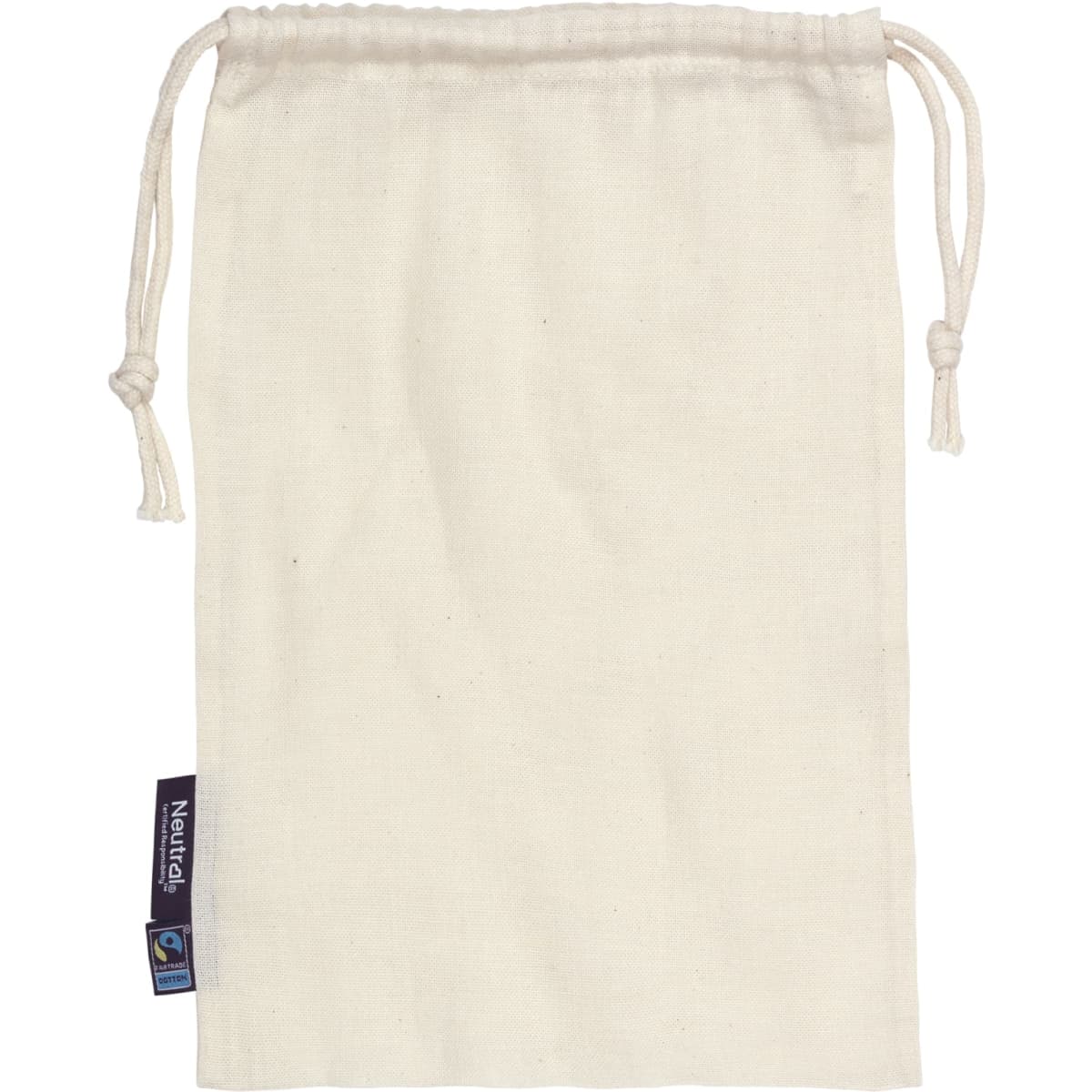 Neutral Cotton Bag w. Drawstrings (Pack of 5 Pieces)