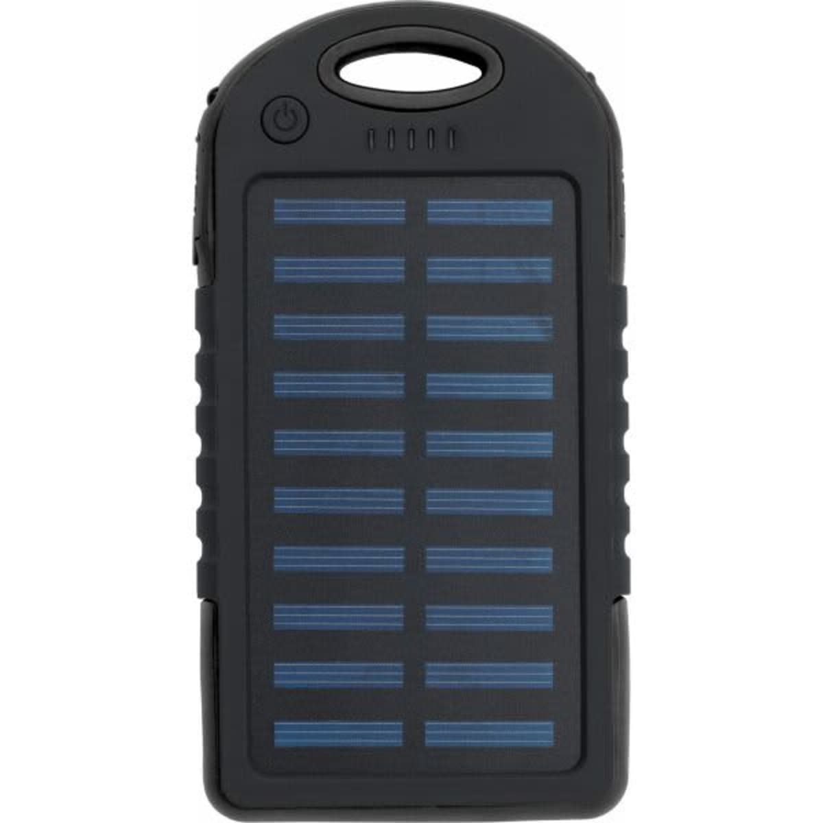 Rubberized ABS solar power bank Arin