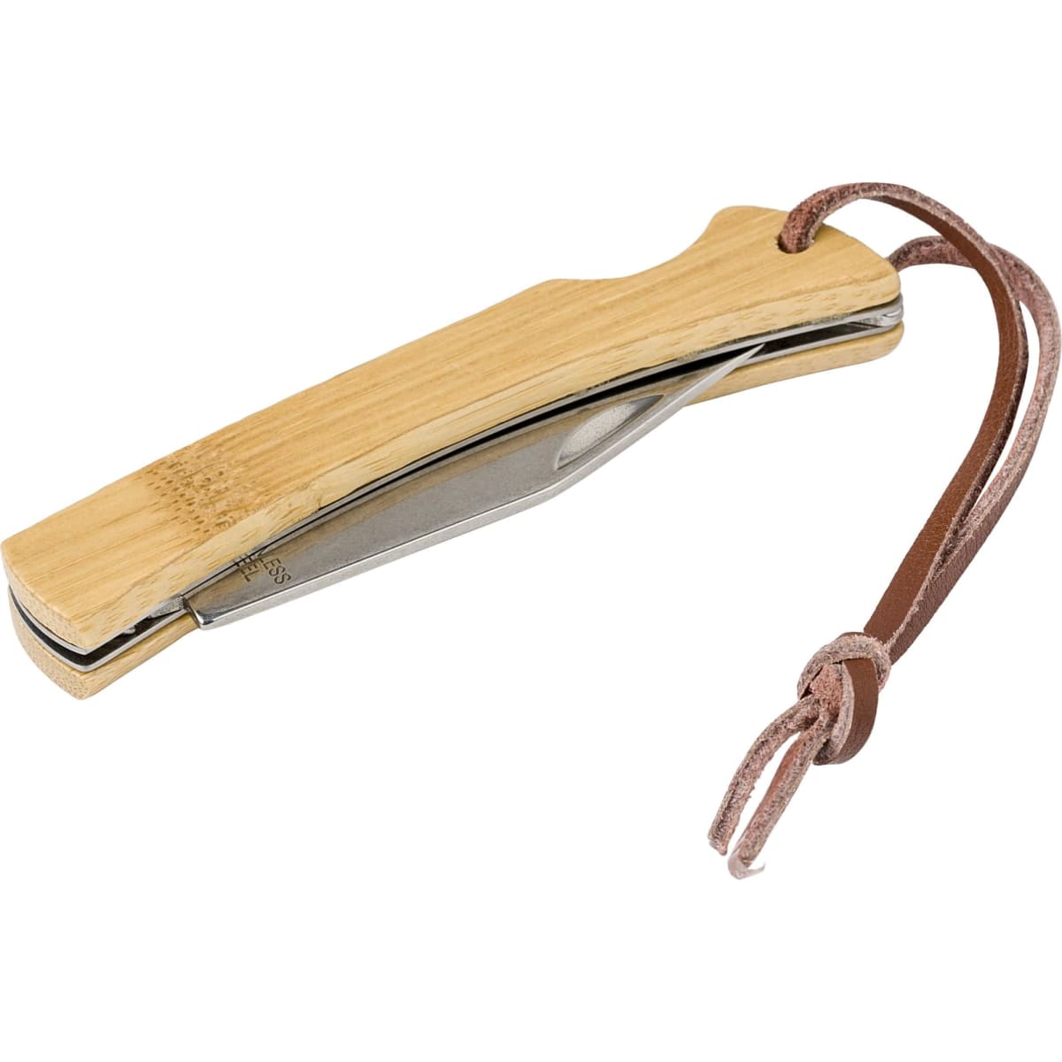 Stainless steel and bamboo foldable knife Beckett