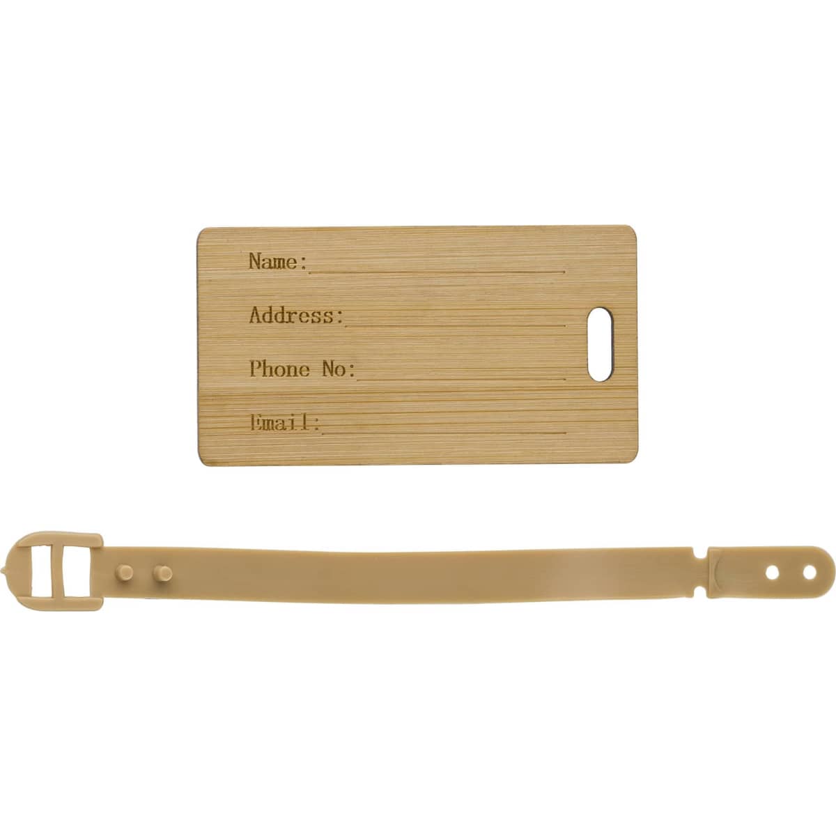 Bamboo luggage tag Shawn