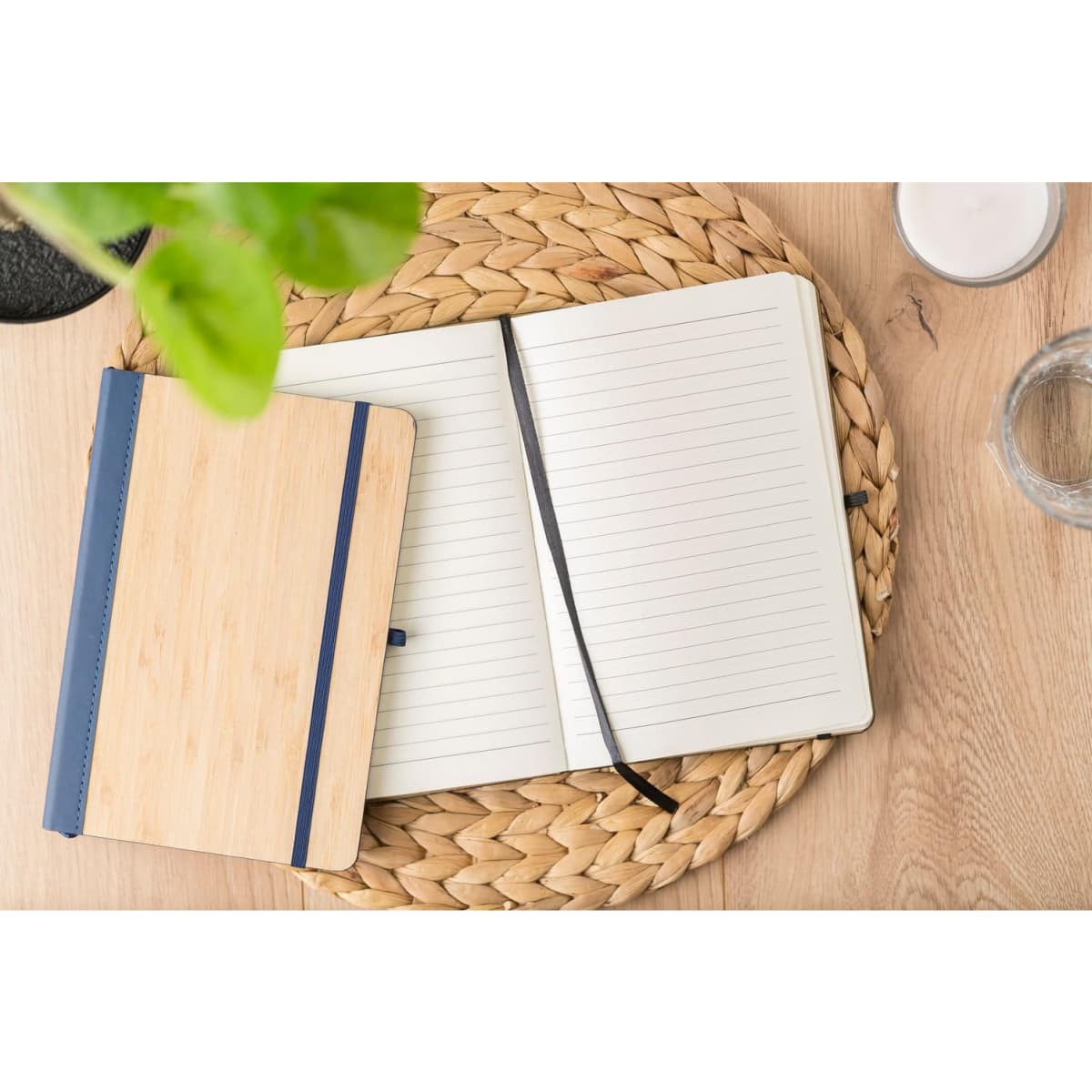 PU and bamboo notebook Dorita