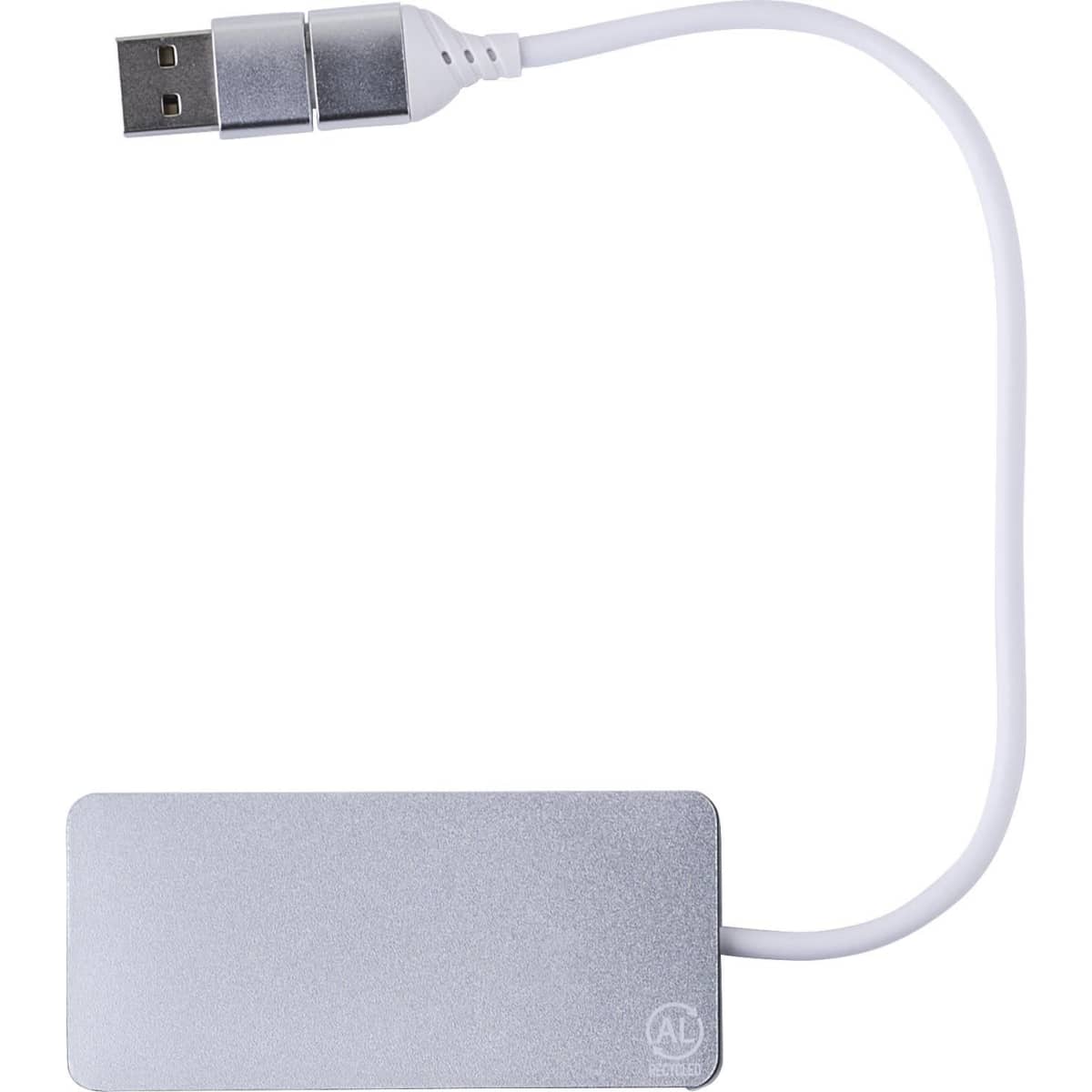 Recycled aluminium USB Hub Layton