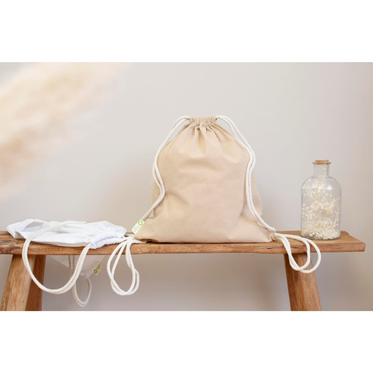 Recycled cotton drawstring bag Joy