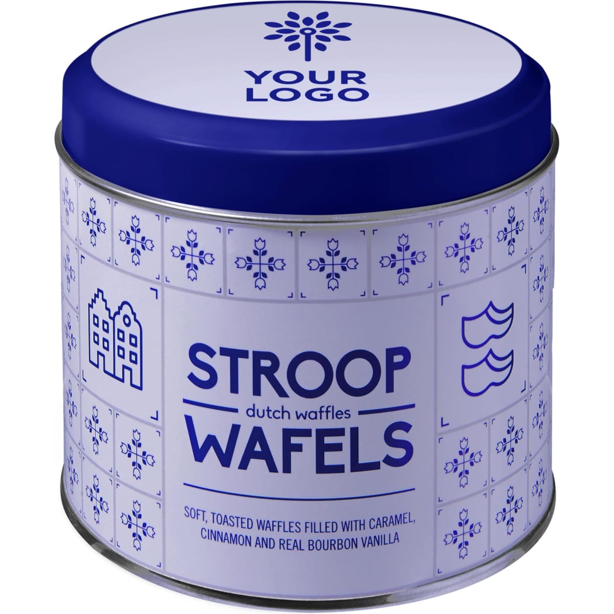 Tin including Dutch waffles