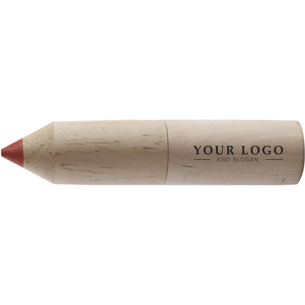 Wooden tube with pencils