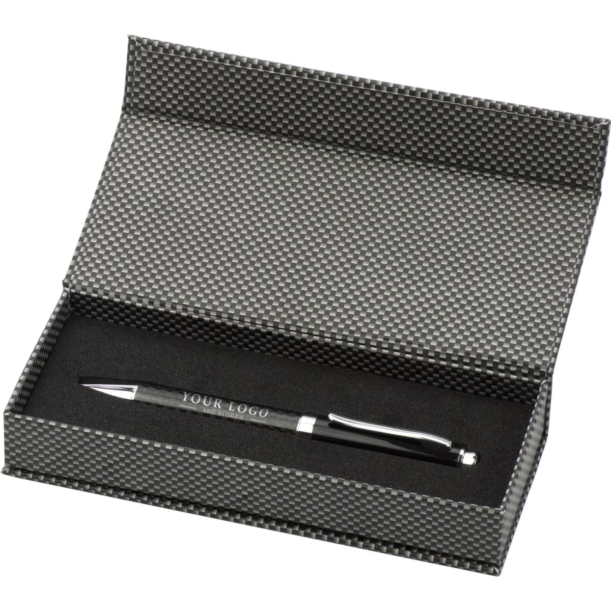 Carbon fibre and brass ballpen