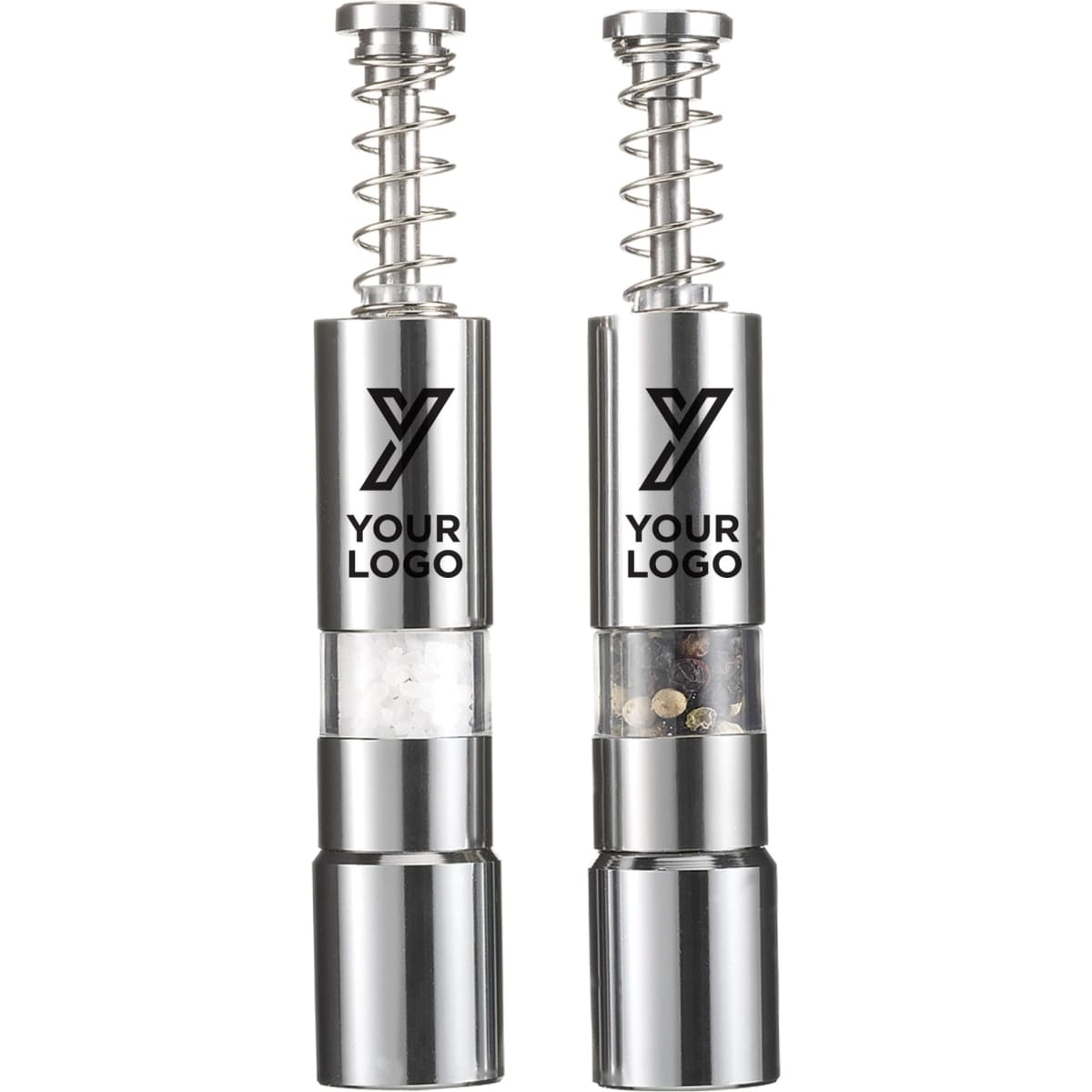 Stainless steel salt and pepper mill