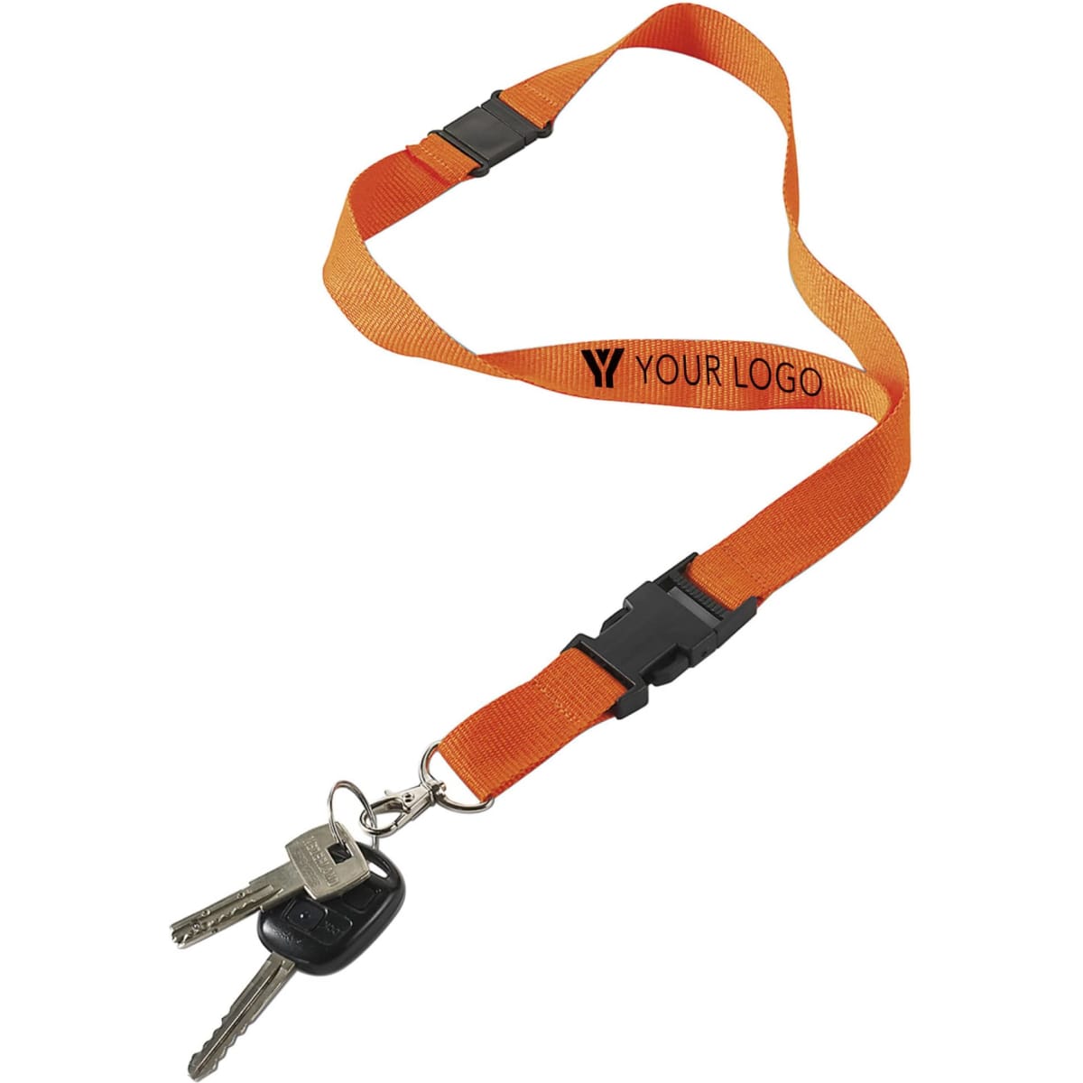 Polyester (300D) lanyard and key holder
