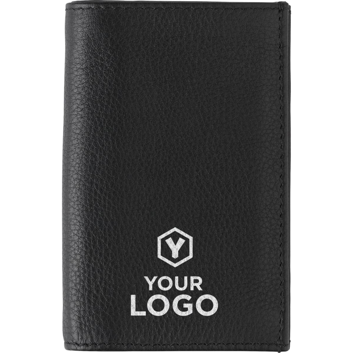 Split leather credit card wallet