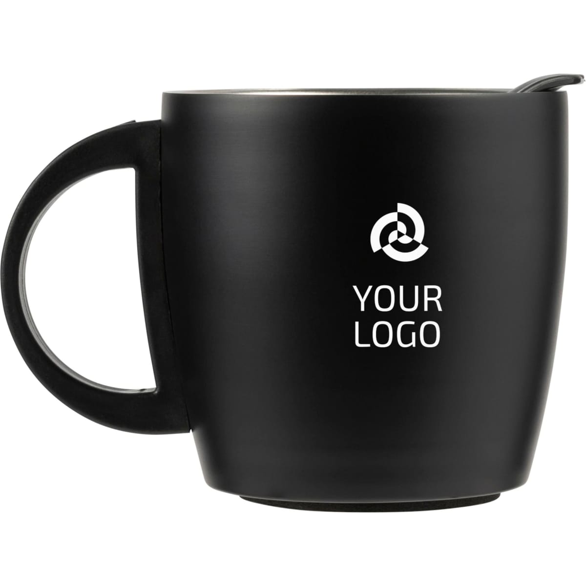 Stainless steel, double walled travel mug