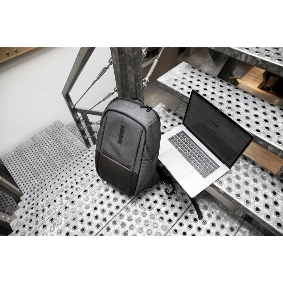 PVC laptop backpack