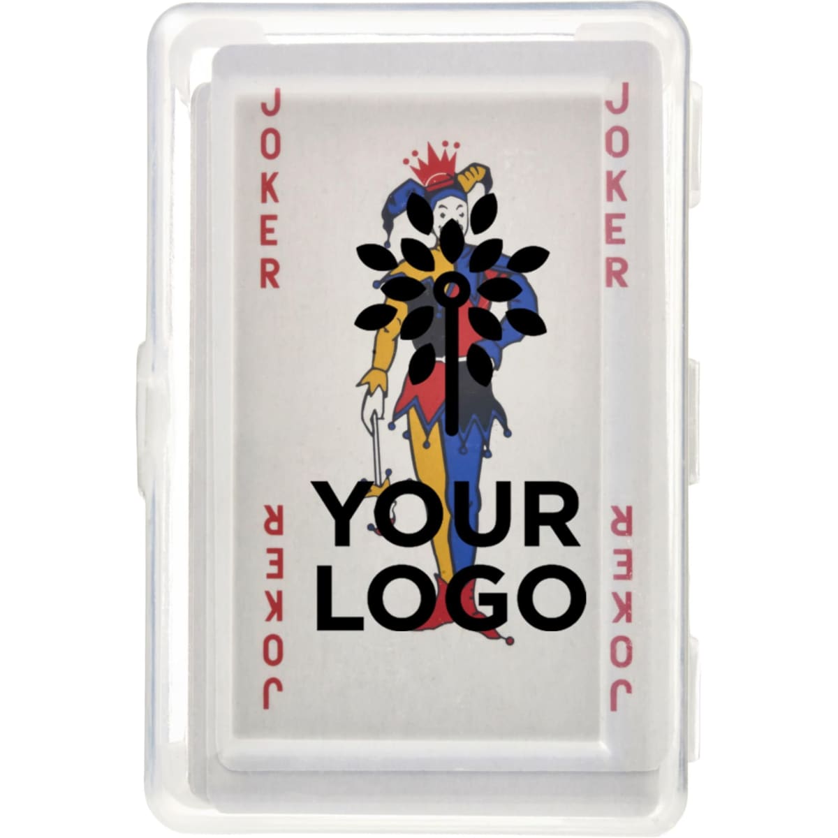 PET case with playing cards