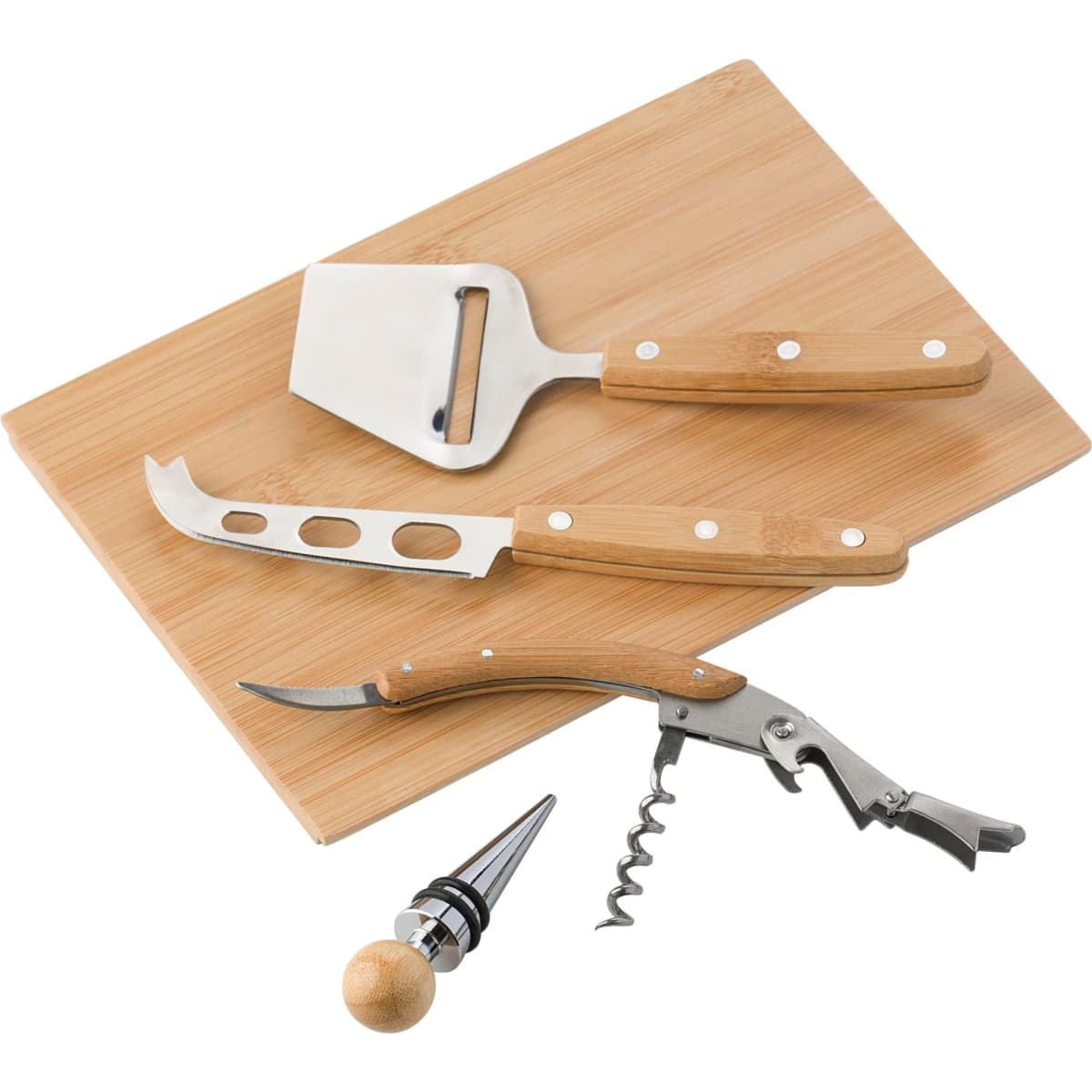 Bamboo cheese and wine set Patrick