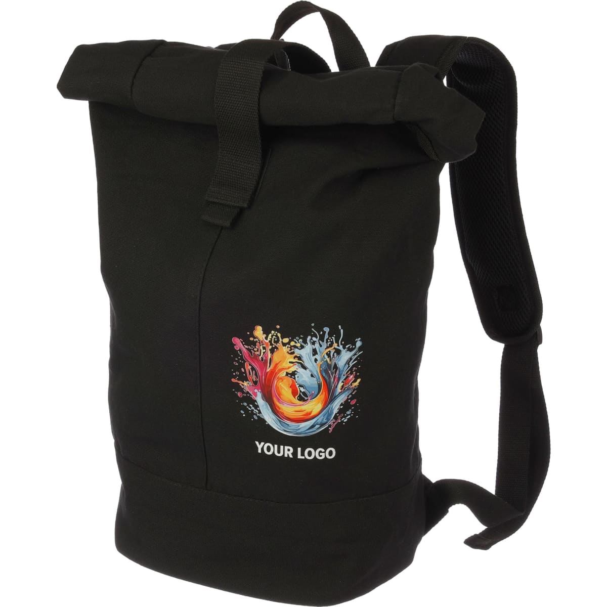 Polyester roll-top backpack Micah