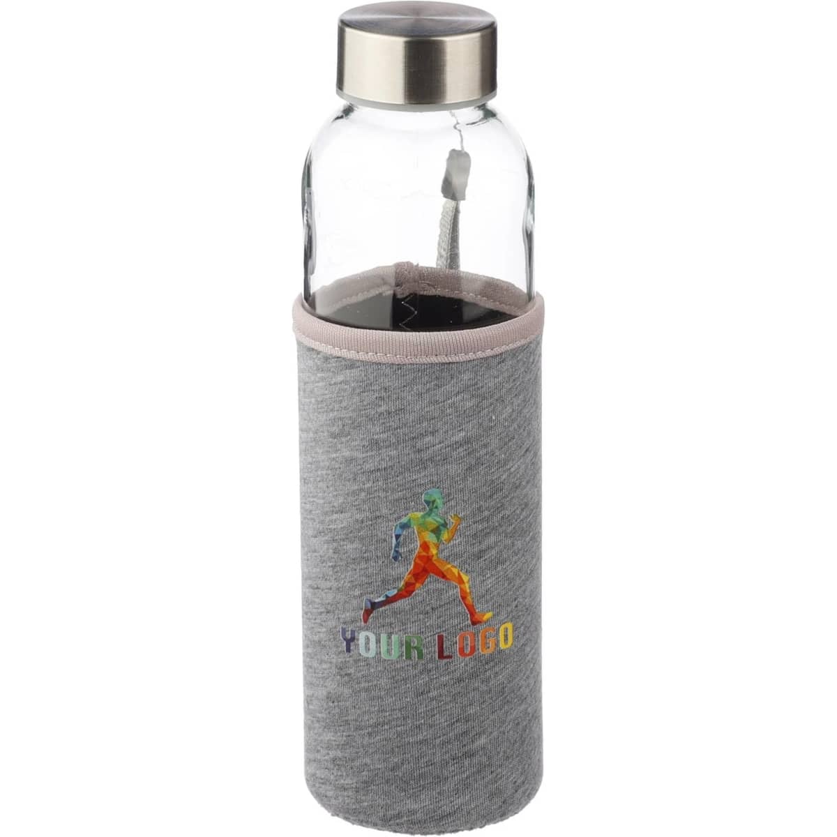 Glass bottle (500 ml) with neoprene sleeve