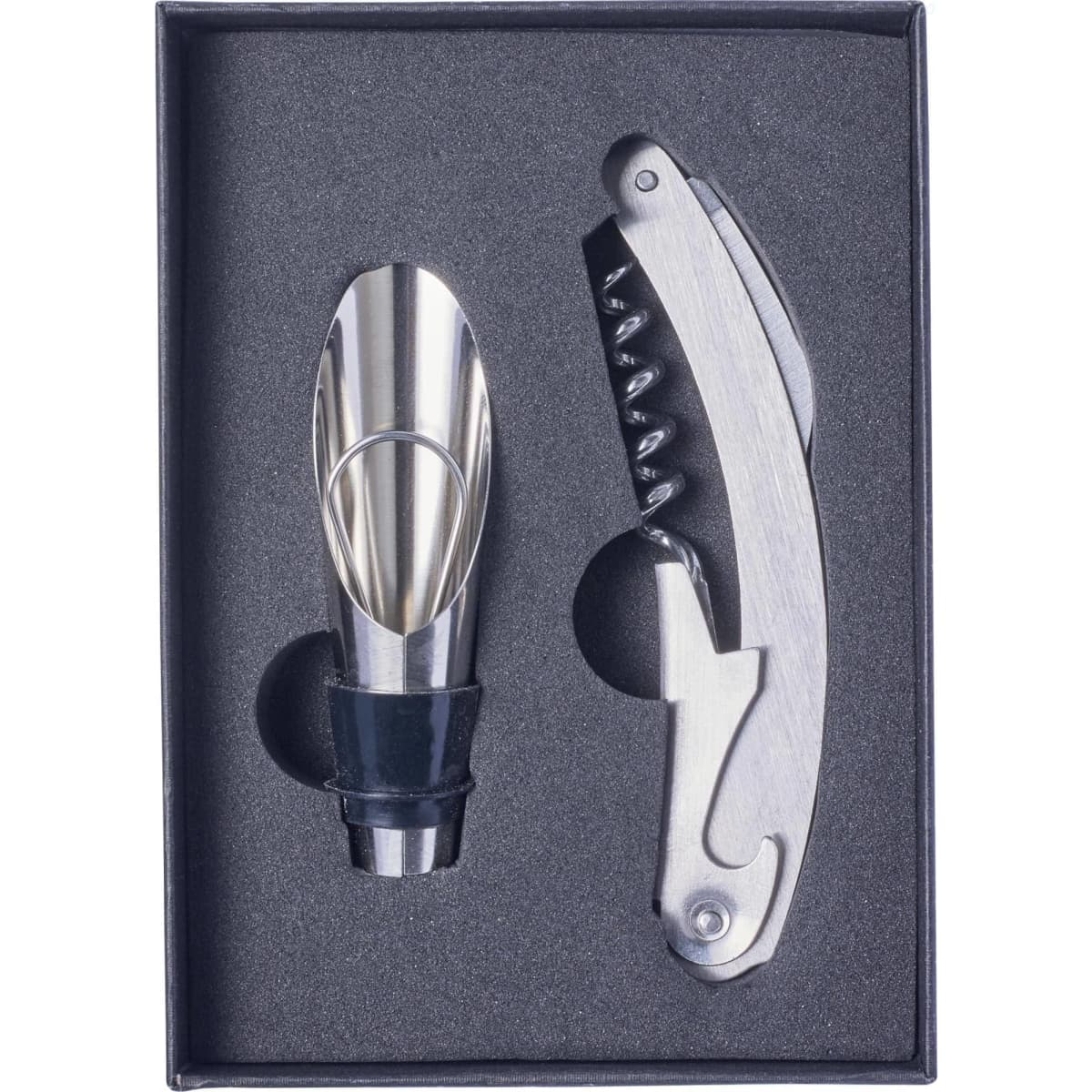 Stainless steel wine set