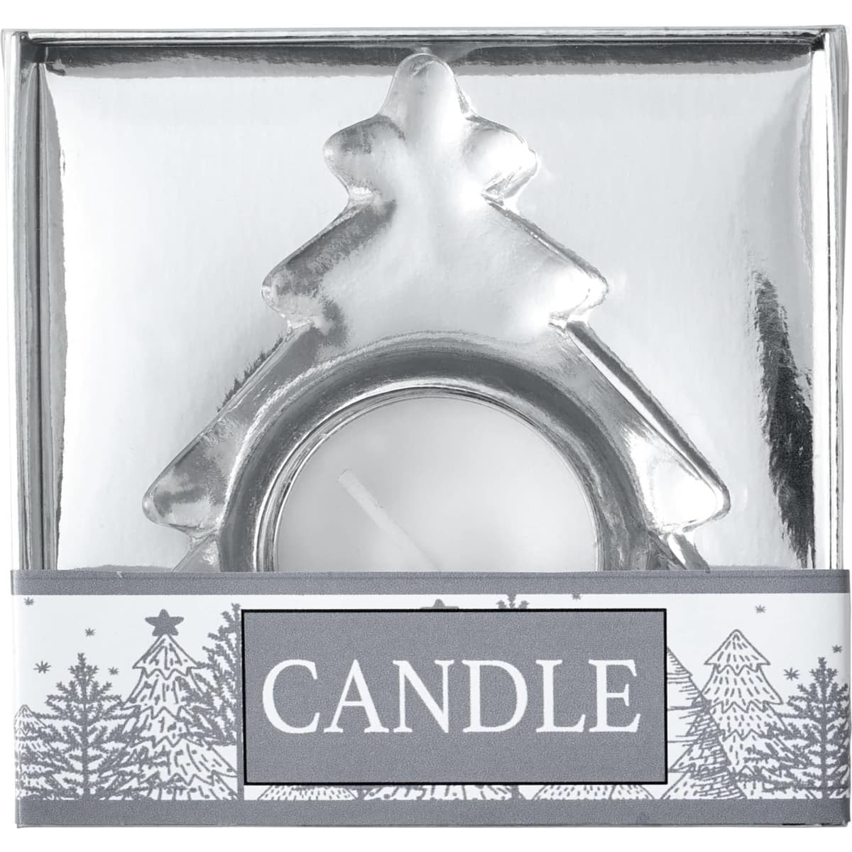 Glass tea light holder