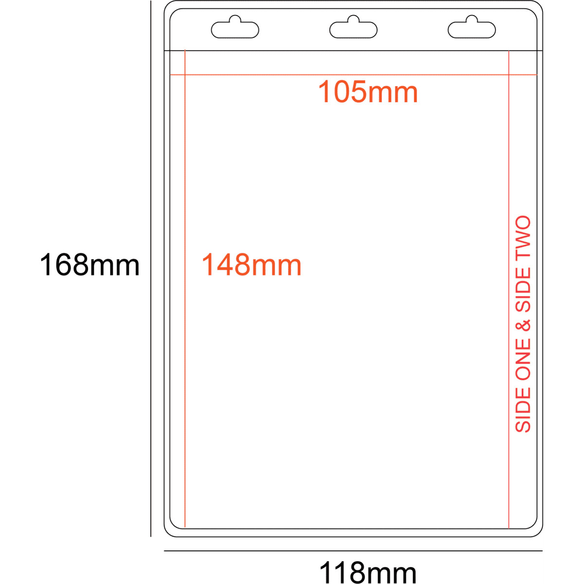 A clear PVC pocket holder in A6 size, featuring two pockets and three slots, with a transparent design.