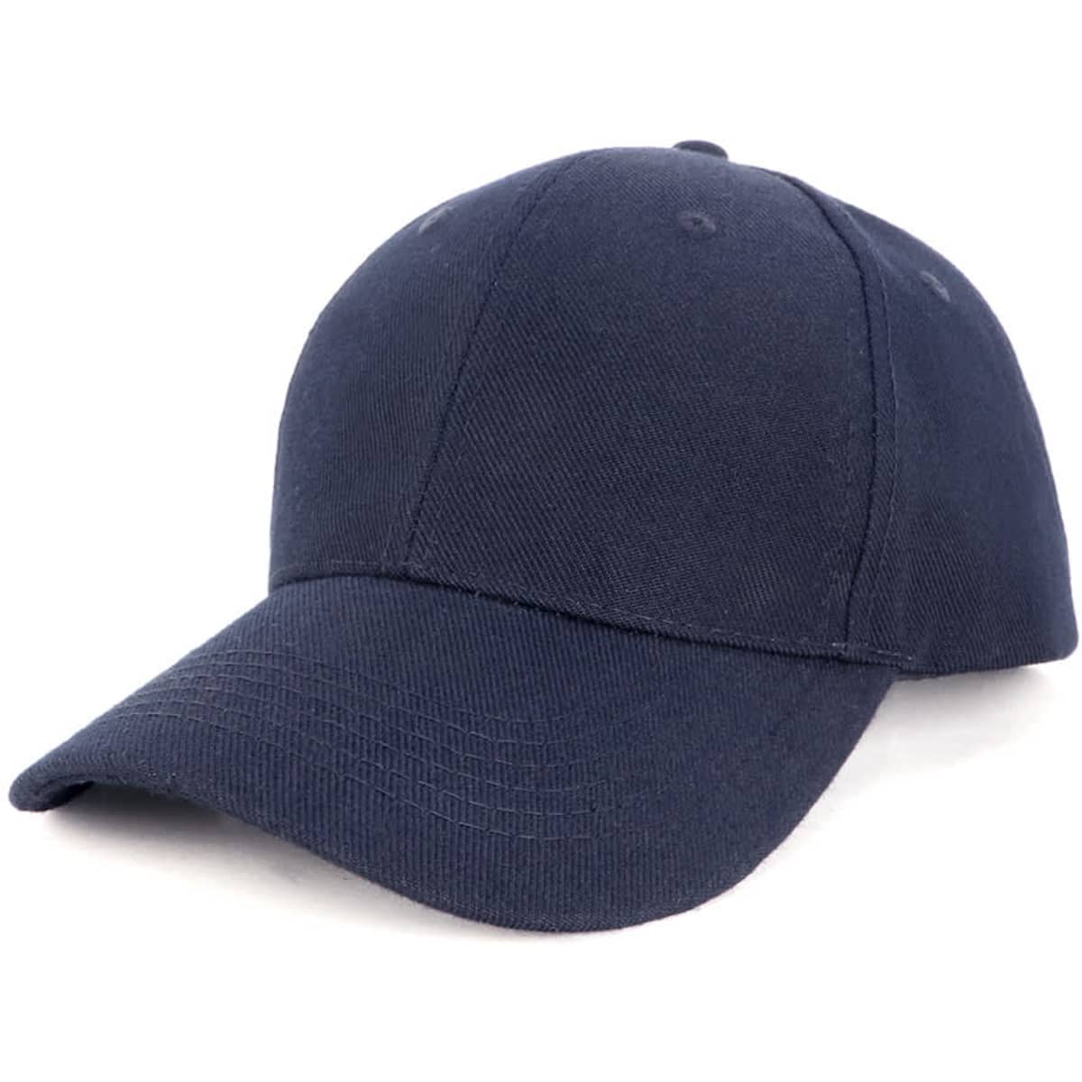A navy wool blend cap featuring a curved visor and a logo. Perfect for casual wear and outdoor activities.