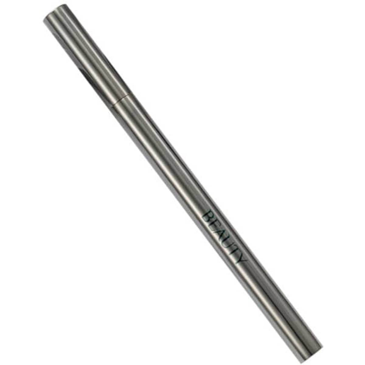 A metal gel pen with an electroplated copper finish, featuring a branding logo.