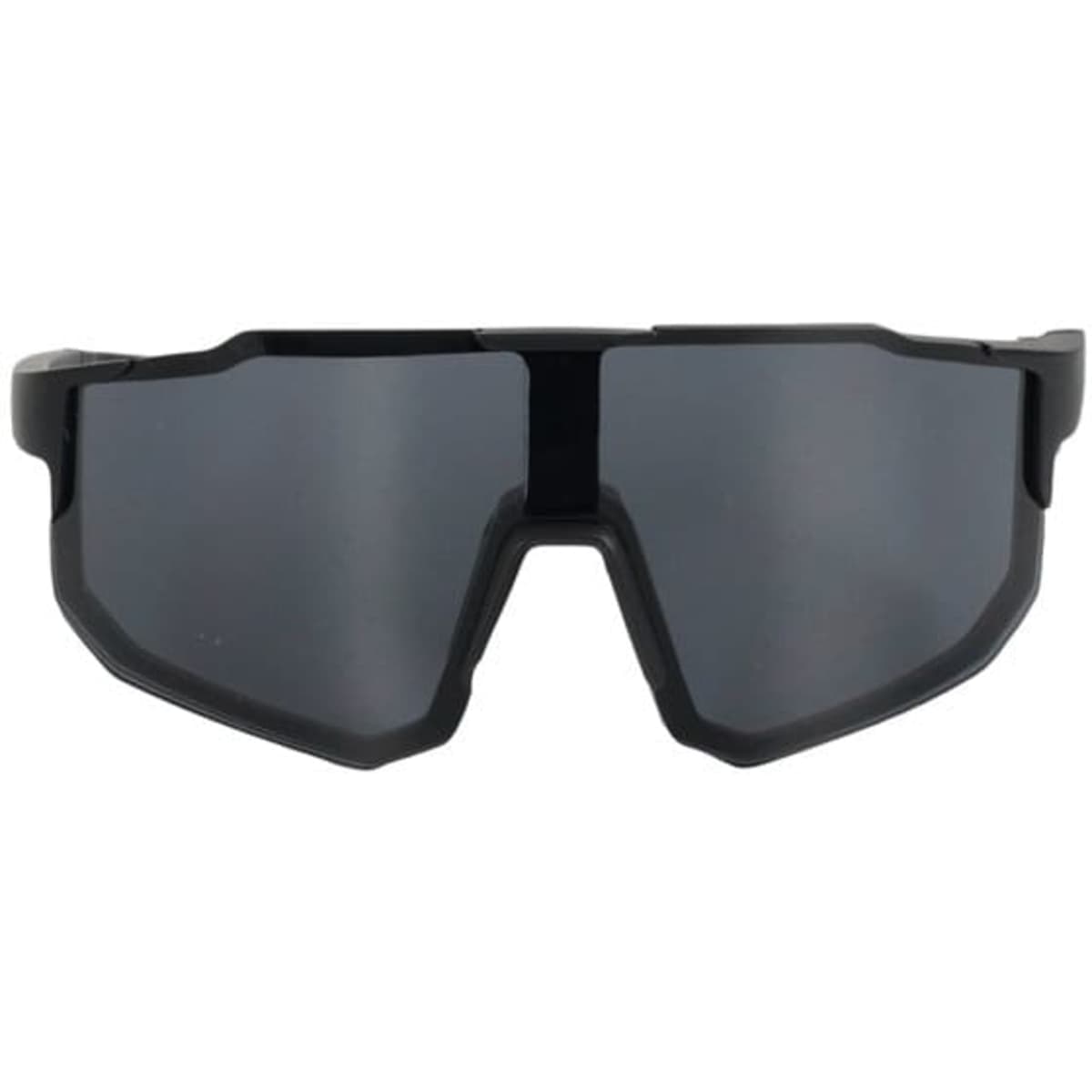 Polarized outdoor sunglasses with a sleek black frame and dark lenses, featuring a logo on the side.