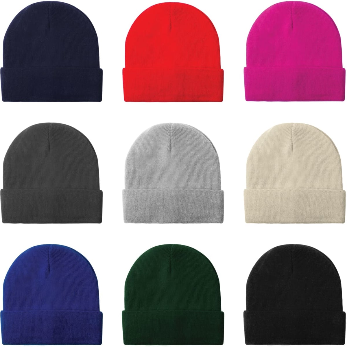 Acrylic Rollup Beanie Hat