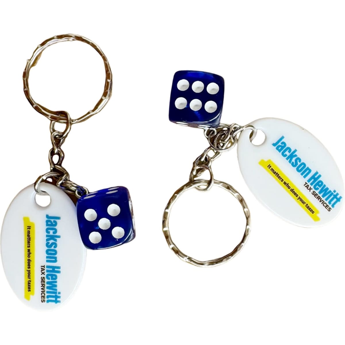 Dice Keychain with Custom Tag