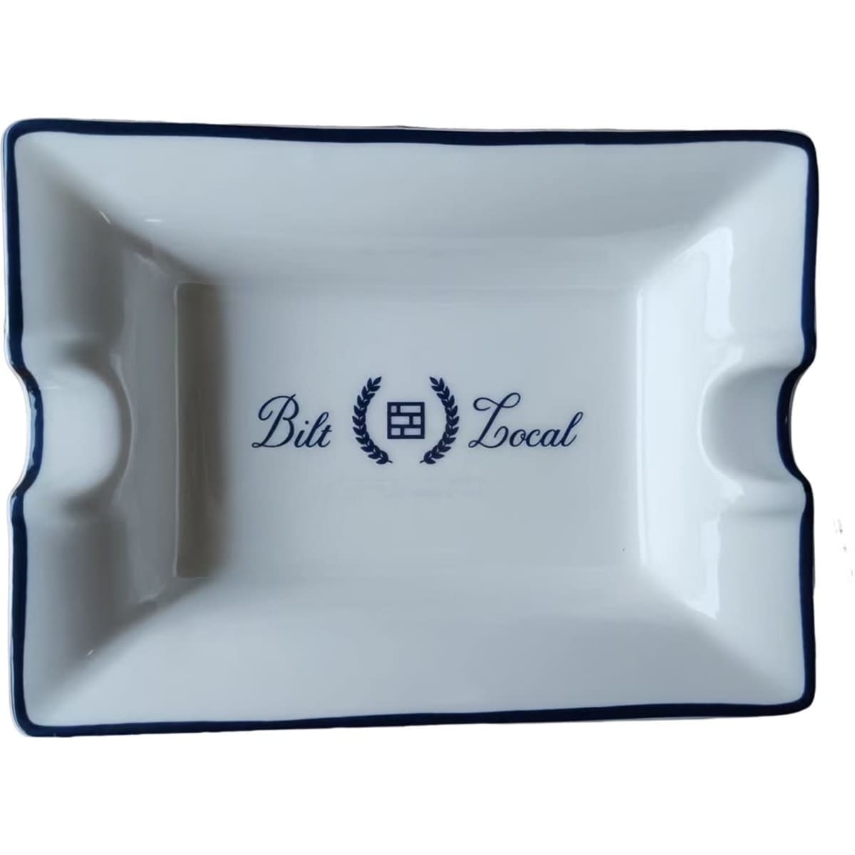Ashtray with Cigar Holder