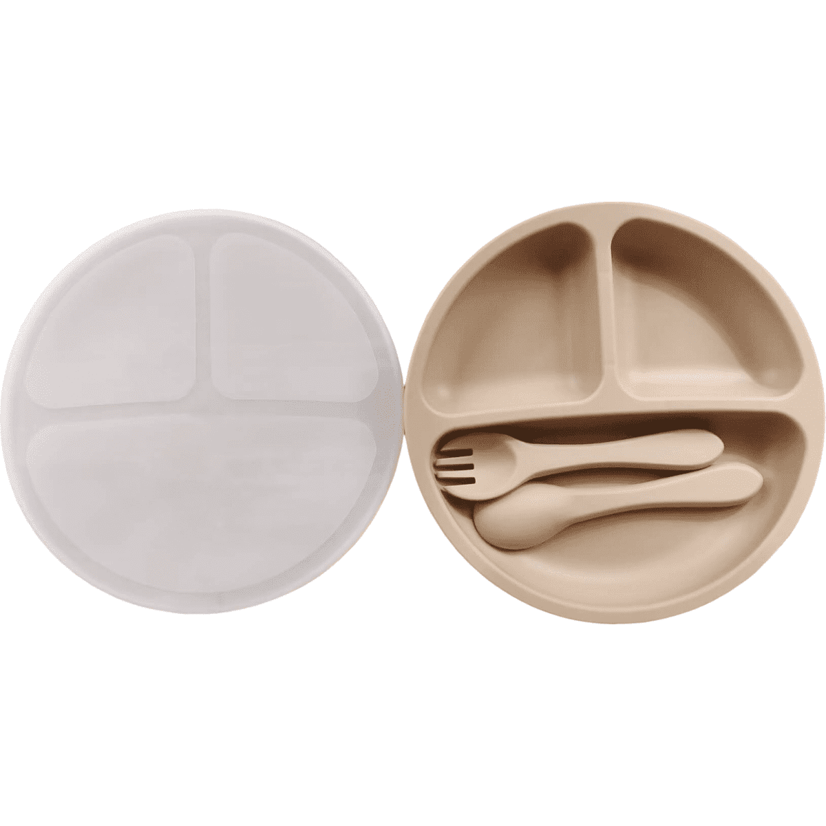 Baby Suction Plate with Lid, Fork & Spoon