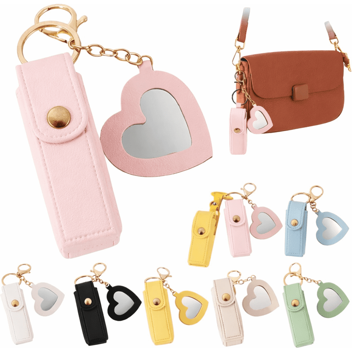 Lip Balm Pouch Keychain Set