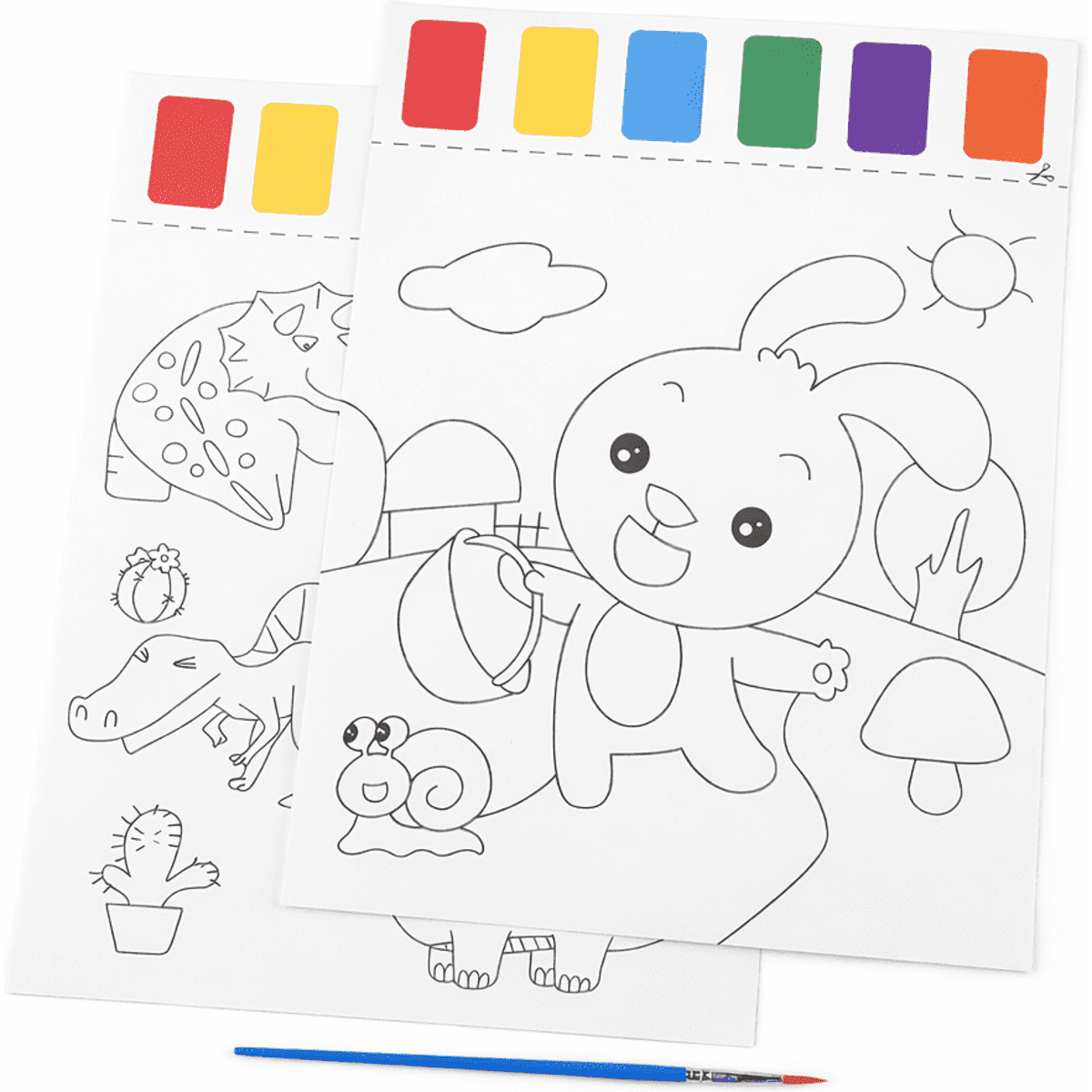 Watercolor Coloring Sheets