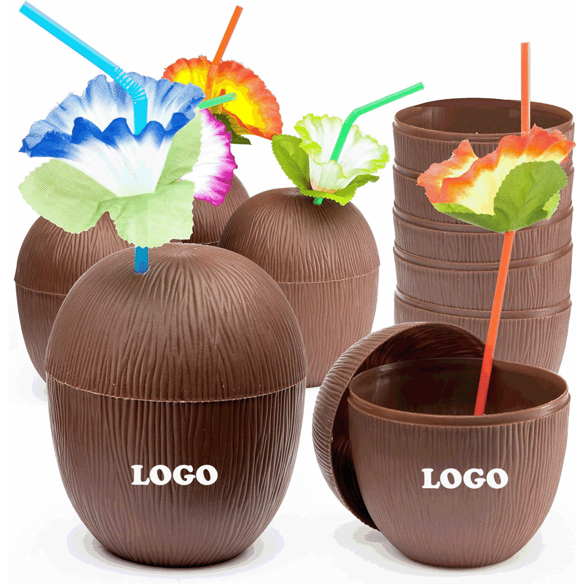 Coconut Cup With Straw