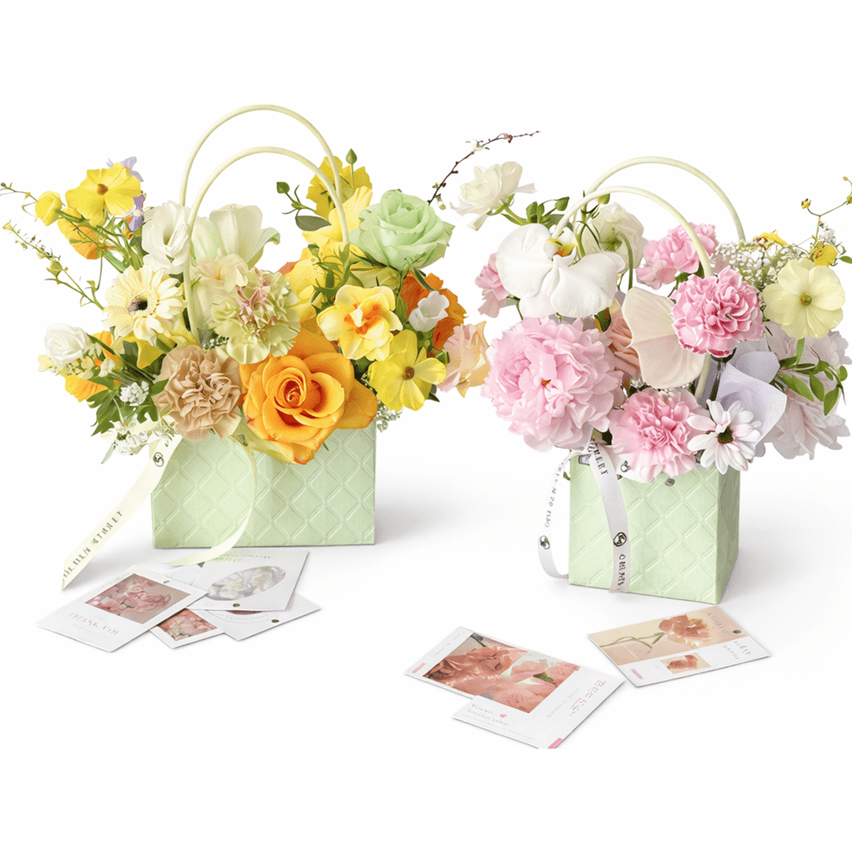 Waterproof Diamond Pattern Gift Bags with 7.8" Handles