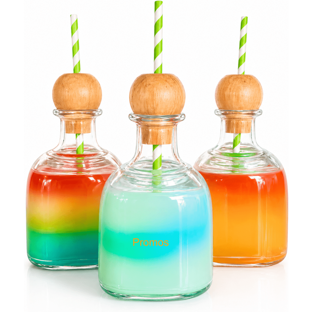 12 oz Unbreakable Plastic Tequila Bottle Cup with Straw