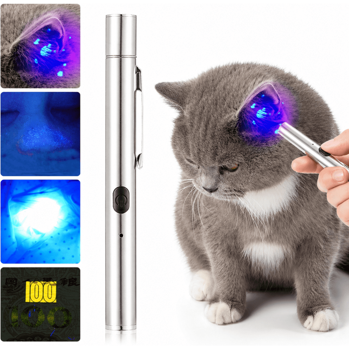 USB Rechargeable UV Flashlight Pen