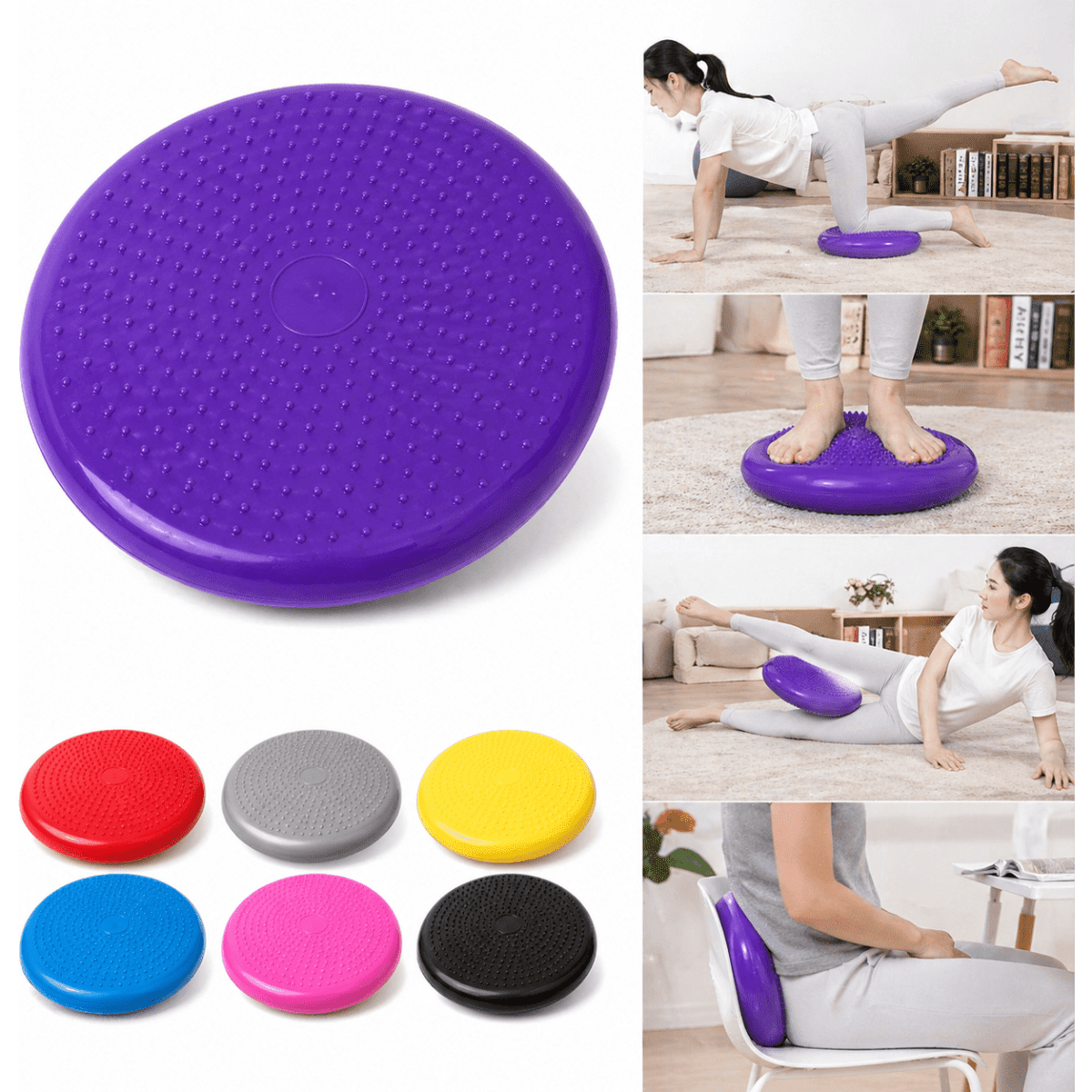 Inflatable Balance Disc Wobble Cushion