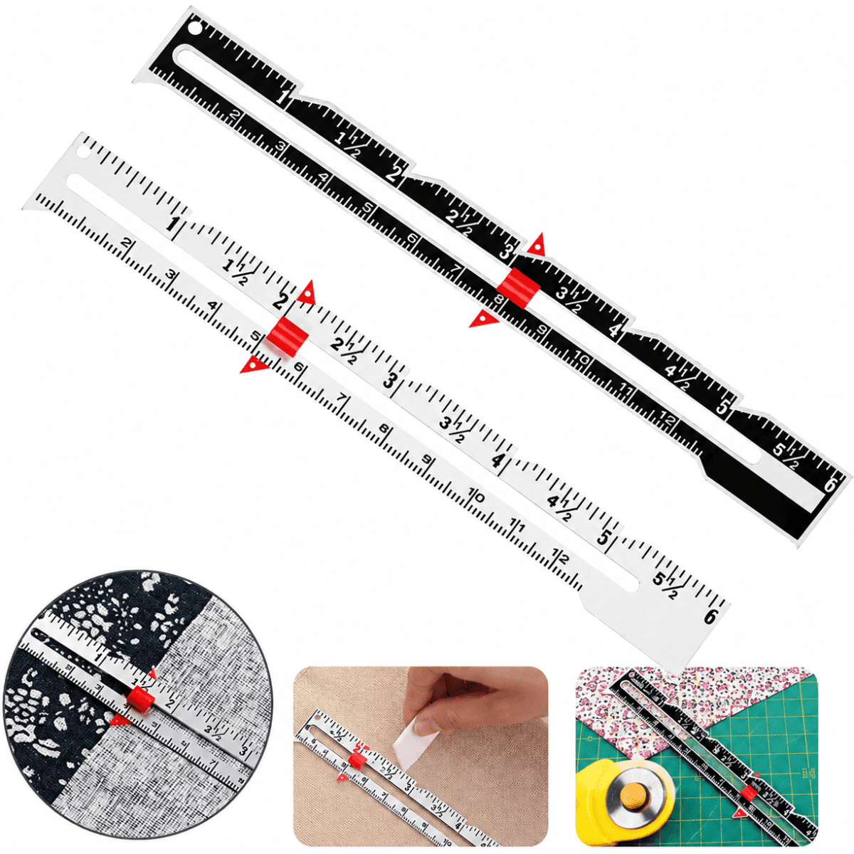 Sewing Gauge Ruler w/ Sliding Marker