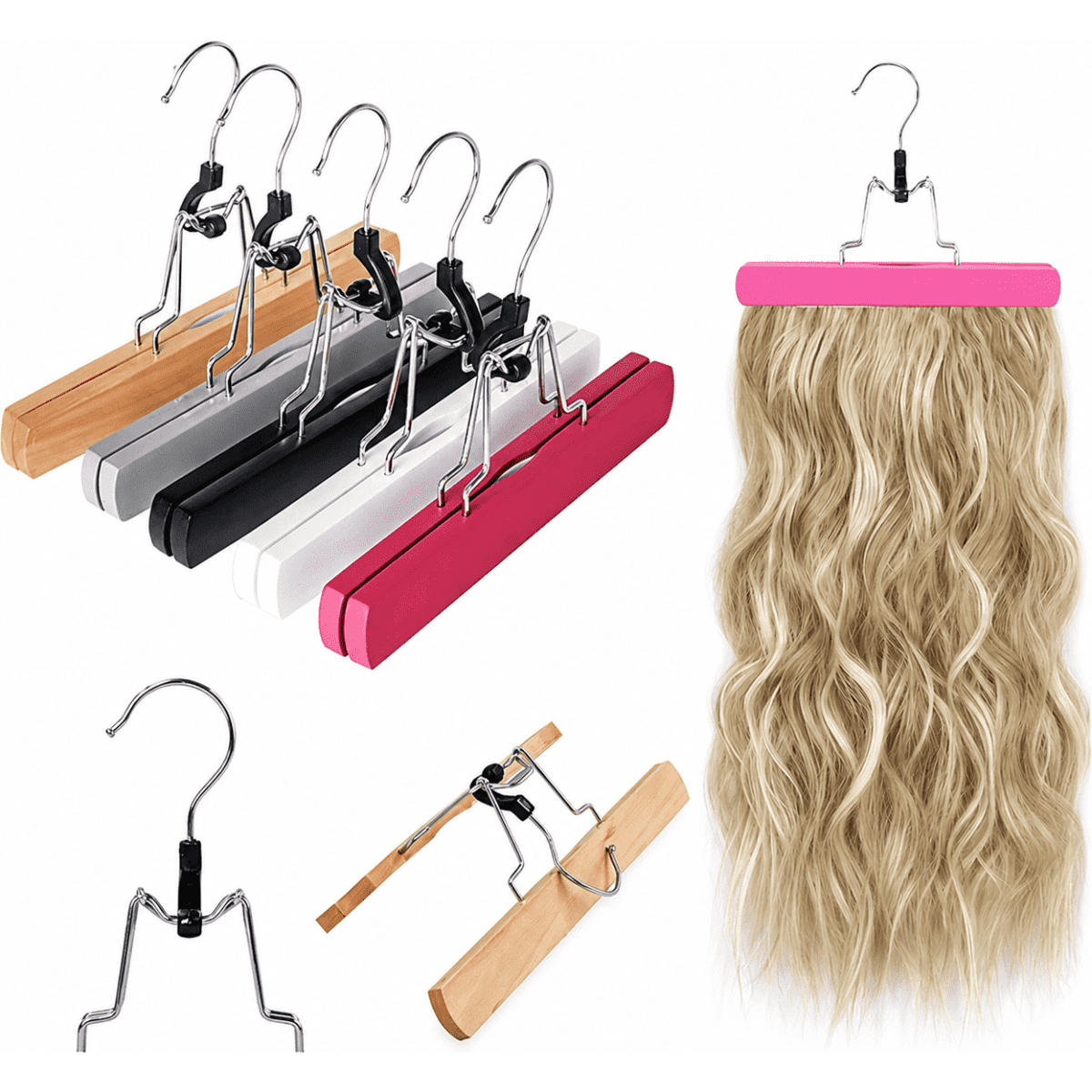 Wooden Wig & Skirt Hanger